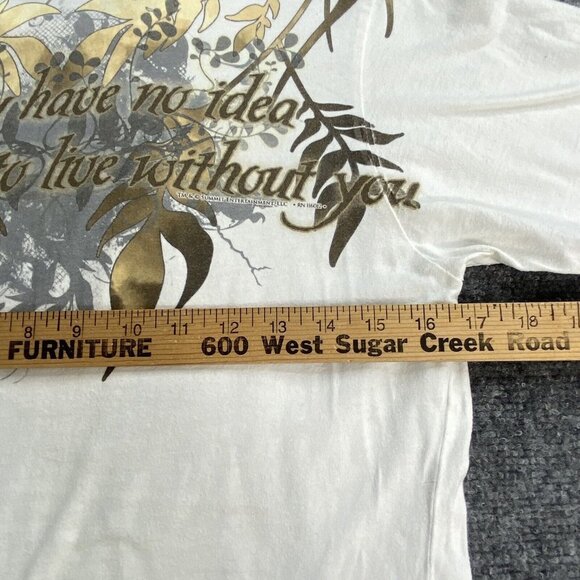 Twilight New Moon Movie Promo T Shirt Small ‘09‎ Edward Cullen Quote on back Y2K - Picture 11 of 12